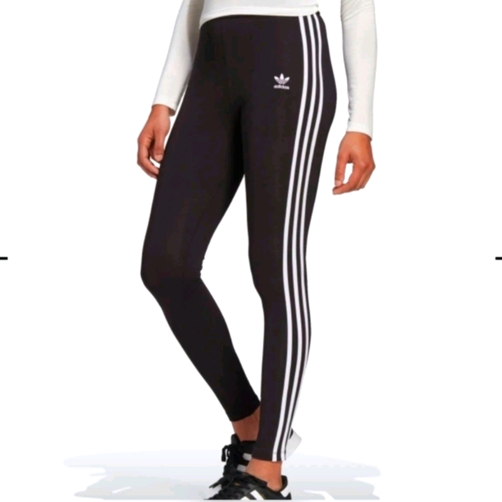 Adidas three strip leggings
